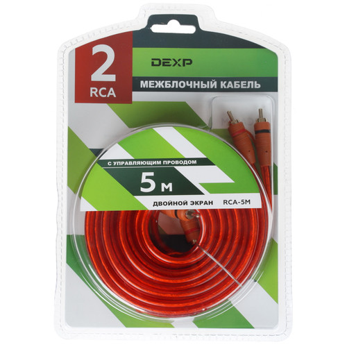 Купить Кабель межблочный DEXP RCA-5M  1228439. Характеристики, отзывы и цены в Донецке
