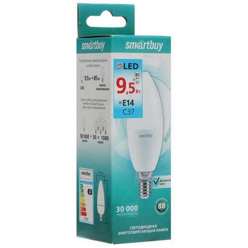 Купить Лампа светодиодная Smartbuy-C37-9.5W/4000  9104986. Характеристики, отзывы и цены в Донецке