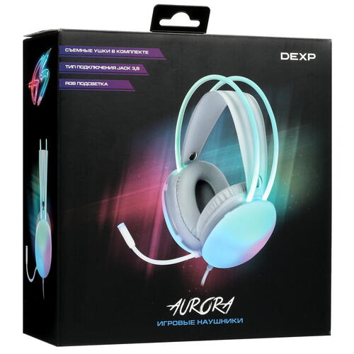 Купить Проводные наушники DEXP GH-5000 Aurora белый 2023  5410587. Характеристики, отзывы и цены в Донецке