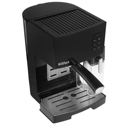 Купить Кофеварка рожковая Kitfort KT-743 черный  5300372. Характеристики, отзывы и цены в Донецке