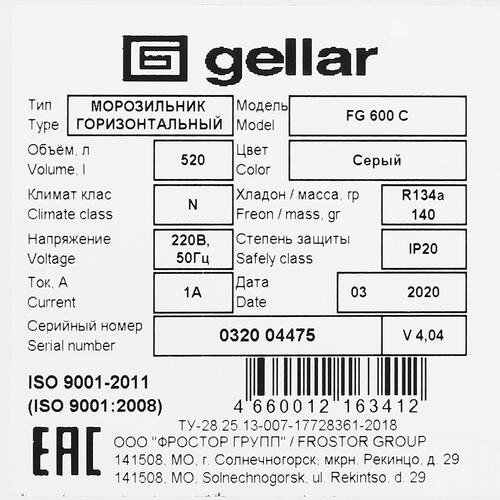 Купить Морозильный ларь Frostor Gellar FG 600 C белый, серый  1229584. Характеристики, отзывы и цены в Донецке