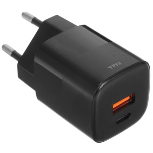 Купить Сетевое зарядное устройство TFN NANO A+C PD 33W черный  5367351. Характеристики, отзывы и цены в Донецке
