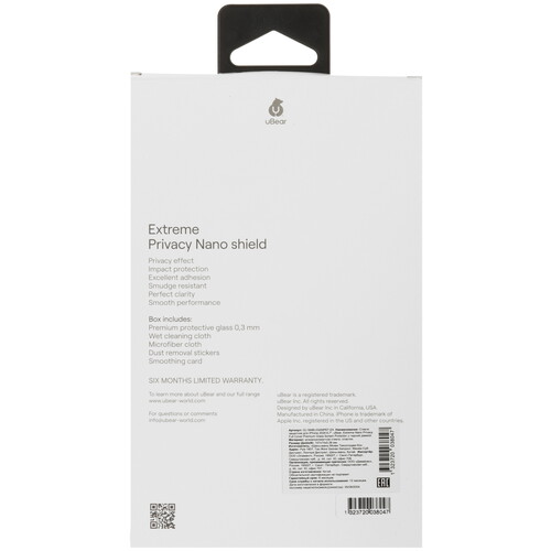 Купить Защитное стекло uBear для экрана Apple iPhone 16 Plus  5474416. Характеристики, отзывы и цены в Донецке