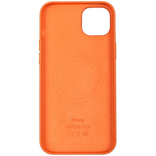 Купить Накладка  Apple Leather Case with MagSafe для Apple iPhone 14 Plus оранжевый  5084128. Характеристики, отзывы и цены в Донецке
