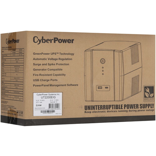 Купить ИБП CyberPower UT2200EIG  5431051. Характеристики, отзывы и цены в Донецке
