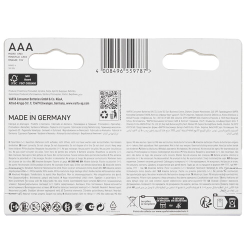 Купить Батарейка Varta Longlife Power AAA (LR03/FR03)  9039971. Характеристики, отзывы и цены в Донецке