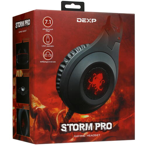 Купить Проводные наушники DEXP Storm Pro черный 2018  1214779. Характеристики, отзывы и цены в Донецке