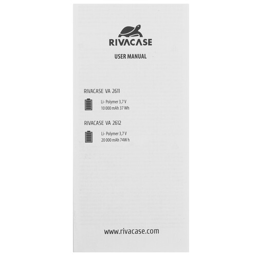 Купить Портативный аккумулятор RIVACASE VA2612 серый  5636859. Характеристики, отзывы и цены в Донецке