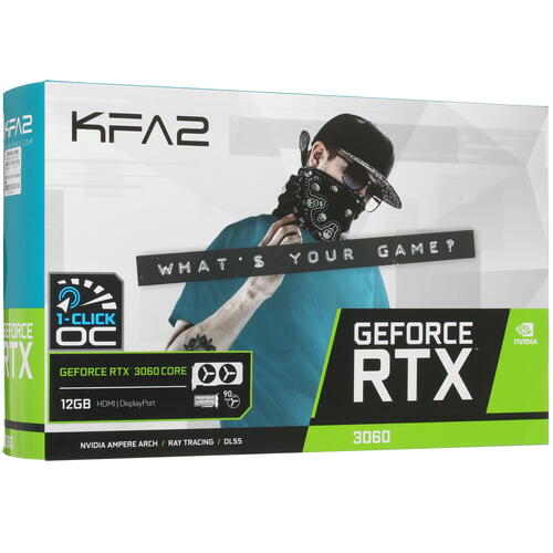 Купить Видеокарта KFA2 GeForce RTX 3060 CORE (LHR) [36NOL7MD1VOK]  4768178. Характеристики, отзывы и цены в Донецке