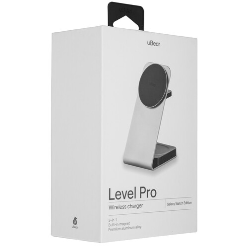 Купить Беспроводное зарядное устройство uBear Level Pro 3-in-1 Galaxy Watch Edition серебристый  9240485. Характеристики, отзывы и цены в Донецке