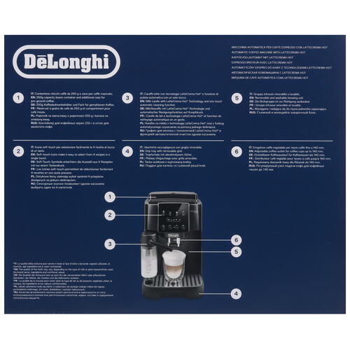 Купить Кофемашина автоматическая DeLonghi DL ECAM220.60.B черный  9106937. Характеристики, отзывы и цены в Донецке
