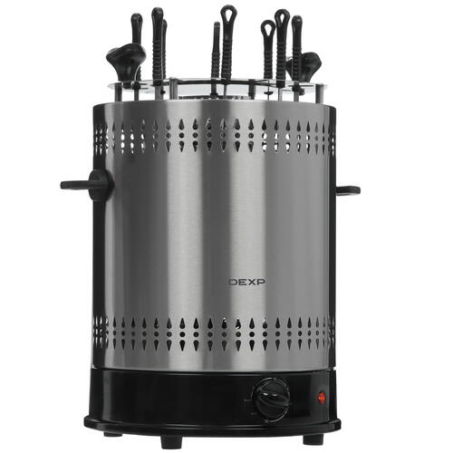 Купить Электрошашлычница DEXP KBM-1400 серебристый  5416621. Характеристики, отзывы и цены в Донецке