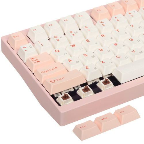 Купить Клавиатура  беспроводная WOBKEY Crush 80 Pro цвет розовый  5650077. Характеристики, отзывы и цены в Донецке