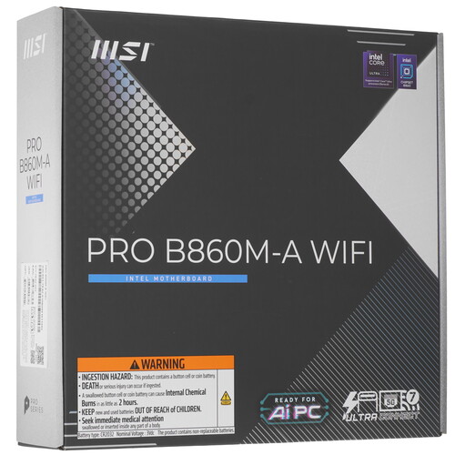 Купить Материнская плата MSI PRO B860M-A WIFI  9242728. Характеристики, отзывы и цены в Донецке