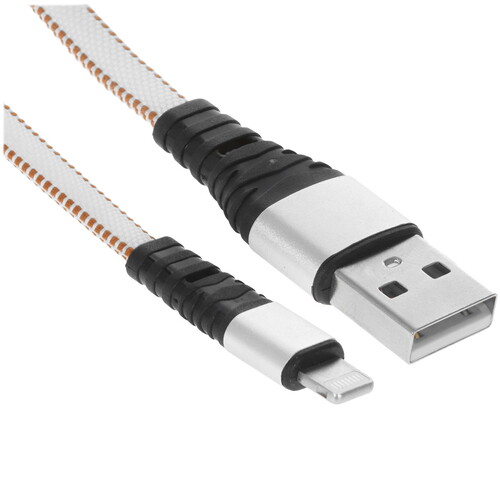 Купить Кабель плоский REXANT Lightning 8-pin - USB 2.0 Type-A белый 1 м  5479538. Характеристики, отзывы и цены в Донецке