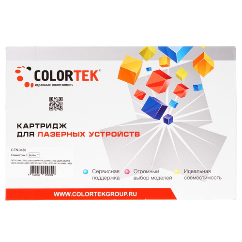 Купить Картридж лазерный Colortek CT-TN3480 черный  4892741. Характеристики, отзывы и цены в Донецке