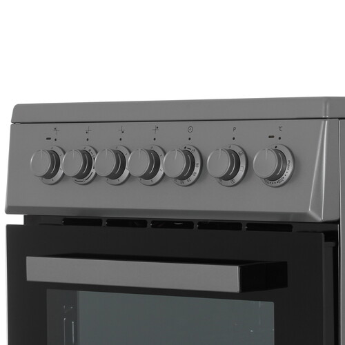 Купить Электрическая плита Indesit ISV5F1HX серебристый  9306997. Характеристики, отзывы и цены в Донецке