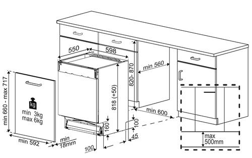 Купить Встраиваемая посудомоечная машина Hotpoint HI 4D66 DW  9987751. Характеристики, отзывы и цены в Донецке
