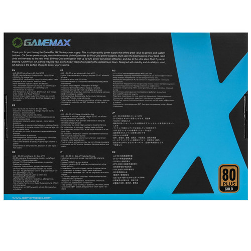 Купить Блок питания GameMax GX-800  черный  5622707. Характеристики, отзывы и цены в Донецке