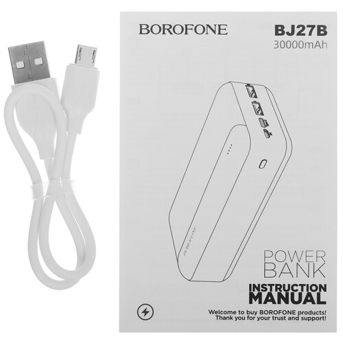 Купить Портативный аккумулятор Borofone BJ27B белый  5475250. Характеристики, отзывы и цены в Донецке