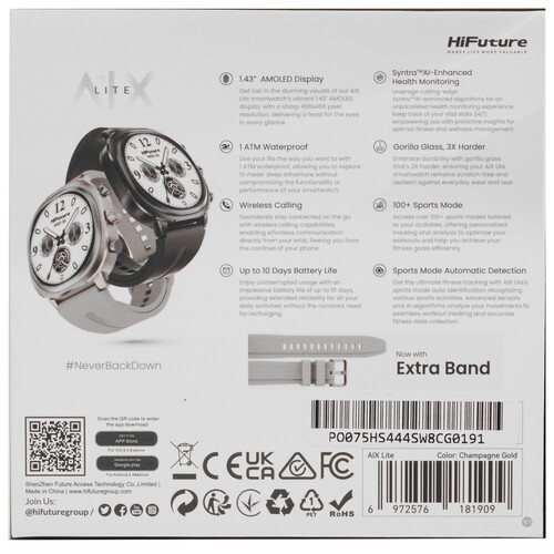 Купить Смарт-часы HiFuture AIX Lite  9295484. Характеристики, отзывы и цены в Донецке