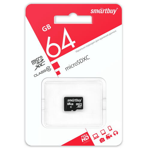 Купить Карта памяти Smartbuy microSDXC 64 ГБ [SB64GBSDCL10-00LE]  6679349. Характеристики, отзывы и цены в Донецке