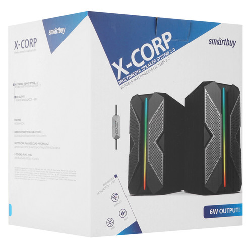 Купить Колонки SmartBuy X-CORP черный  9190230. Характеристики, отзывы и цены в Донецке