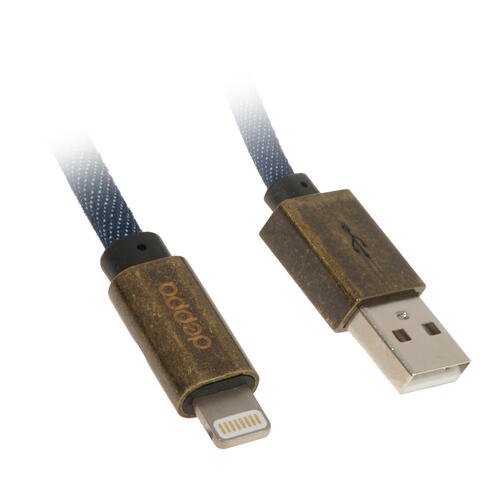 Купить Кабель круглый DEPPA Lightning 8-pin MFI - USB 2.0 Type-A синий 1.2 м  4826651. Характеристики, отзывы и цены в Донецке