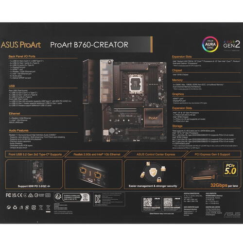 Купить Материнская плата ASUS ProArt B760-CREATOR  5438038. Характеристики, отзывы и цены в Донецке