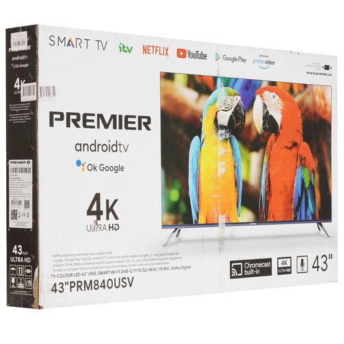 Купить 43" (109.22 см) Телевизор Premier 43PRM840USV черный  9189035. Характеристики, отзывы и цены в Донецке