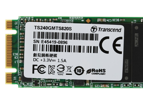 Купить 240 ГБ M.2 SATA накопитель Transcend MTS820 [TS240GMTS820]  1077785. Характеристики, отзывы и цены в Донецке