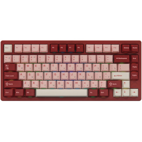 Купить Клавиатура  проводная + беспроводная WOBKEY Rainy75 Pro цвет красный  5650072. Характеристики, отзывы и цены в Донецке