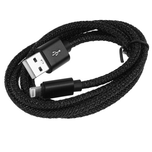 Купить Кабель круглый Defender Lightning 8-pin - USB 2.0 Type-A черный 1 м  5479484. Характеристики, отзывы и цены в Донецке