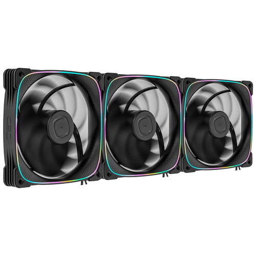 Купить Комплект вентиляторов Geometric Future Squama 2503B-14 [1F2503B314000] черный  9227135. Характеристики, отзывы и цены в Донецке