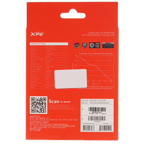 Купить Вентилятор ADATA XPG HURRICANE 120 ARGB PWM  черный  5418820. Характеристики, отзывы и цены в Донецке