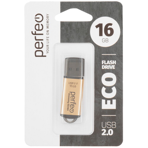 Купить Память USB Flash 16 ГБ Perfeo E01 Economy Series [PF-E01Gl016ES]  9209279. Характеристики, отзывы и цены в Донецке