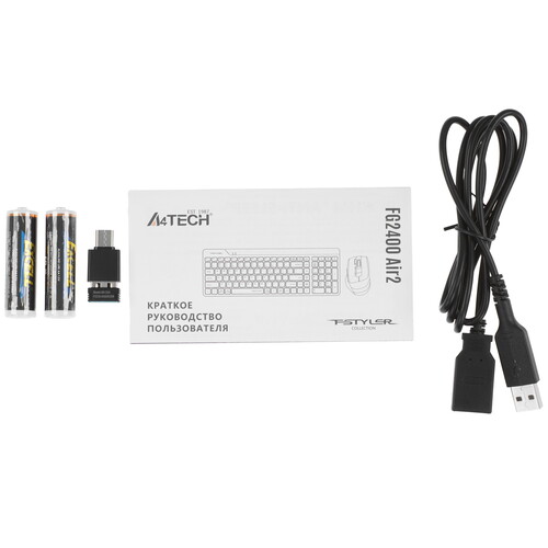 Купить Клавиатура+мышь беспроводная   A4Tech Fstyler FG2400 Air 2 черный  5495128. Характеристики, отзывы и цены в Донецке