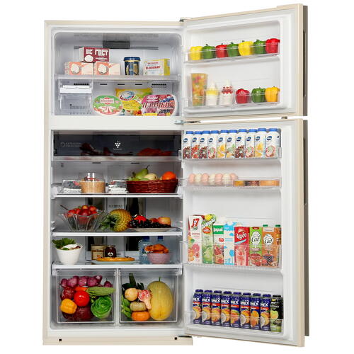 Купить Холодильник с морозильником   Sharp SJXE55PMBE бежевый  7919028. Характеристики, отзывы и цены в Донецке