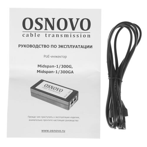 Купить Инжектор PoE OSNOVO Midspan-1/300GA  4719517. Характеристики, отзывы и цены в Донецке