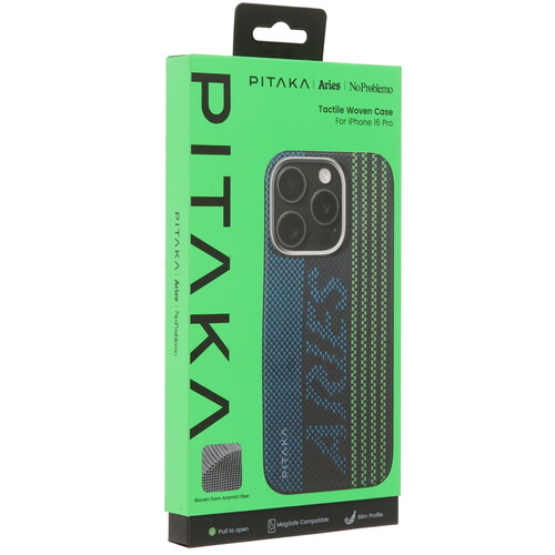 Купить Накладка  Pitaka Aries Tactile Woven Case для Apple iPhone 16 Pro синий/черный  5629239. Характеристики, отзывы и цены в Донецке