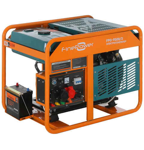 Купить Электрогенератор   бензиновый FinePower FPG-9500/3  5403688. Характеристики, отзывы и цены в Донецке