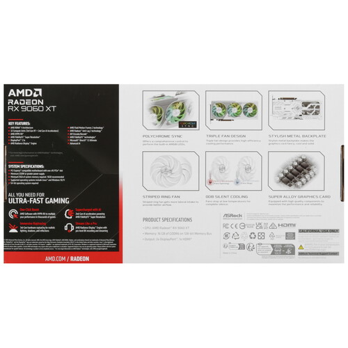 Купить Видеокарта ASRock AMD Radeon RX 9060 XT Steel Legend OC  5639844. Характеристики, отзывы и цены в Донецке