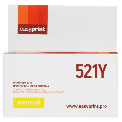 Купить Картридж EasyPrint IC-CLI521Y желтый  9981501. Характеристики, отзывы и цены в Донецке