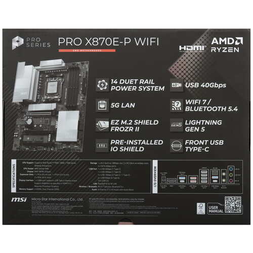 Купить Материнская плата MSI PRO X870E-P WIFI  5630001. Характеристики, отзывы и цены в Донецке
