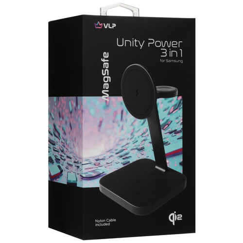 Купить Беспроводное зарядное устройство VLP Unity Power 3 in 1 for Samsung черный  9263151. Характеристики, отзывы и цены в Донецке