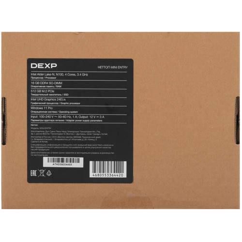 Купить Мини ПК DEXP MINI ENTRY  9322884. Характеристики, отзывы и цены в Донецке
