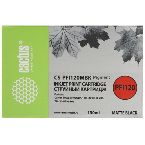 Купить Картридж Cactus CS-PFI120MBK черный матовый  4742589. Характеристики, отзывы и цены в Донецке