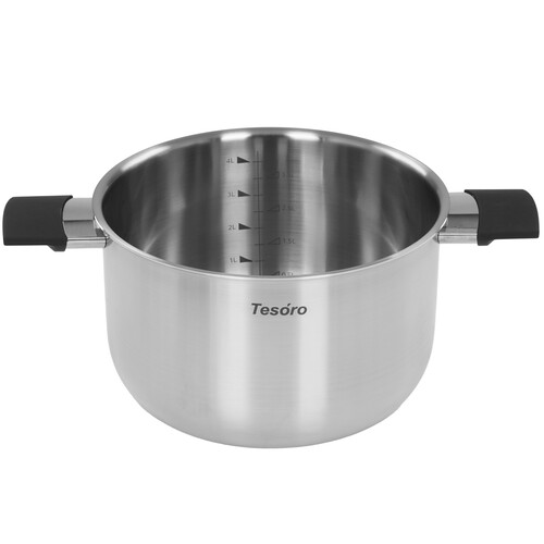 Купить Кастрюля Tesoro Modica КС548 4.8 л 22 см серебристый  9165243. Характеристики, отзывы и цены в Донецке