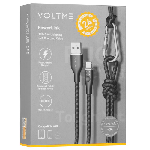 Купить Кабель круглый VOLTME Lightning 8-pin - USB 2.0 Type-A черный 1.2 м  9210956. Характеристики, отзывы и цены в Донецке