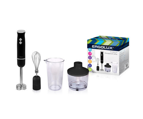 Купить Блендер погружной ERGOLUX ELX-BS03-C72 черный  5368495. Характеристики, отзывы и цены в Донецке